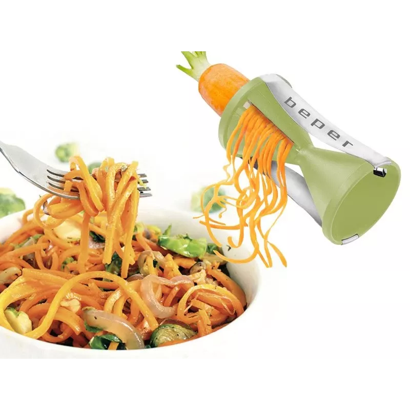 Cortador de espiral manual Beper MD.236 verde ABS acero inoxidable