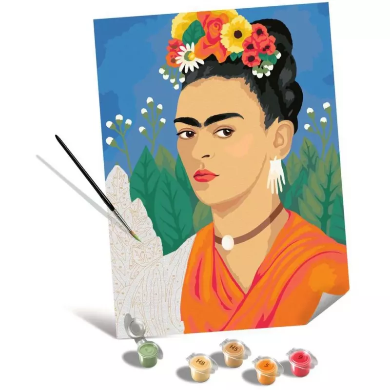 Set de pintura sobre lienzo Ravensburger CreArt ART Collection: cuadro Frida Kahlo, Canvas Edition