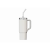 Vaso con pajita térmico Xiaomi Straw Mug White 1 L — interior de acero inoxidable, a prueba de fugas, 240×132×97 mm
