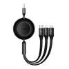 Baseus CAMJ010101 Bright Mirror 2 Series cable USB 3 en 1, 66 W, 1 m, negro