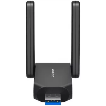Adaptador USB Wi‑Fi MERCUSYS MA72XH AX1800 con antenas High‑Gain, USB‑A Plug‑and‑Play