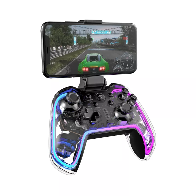 Mando de juegos White Shark GPW-8040 RGB inalámbrico Bluetooth, modelo PRAETORIAN