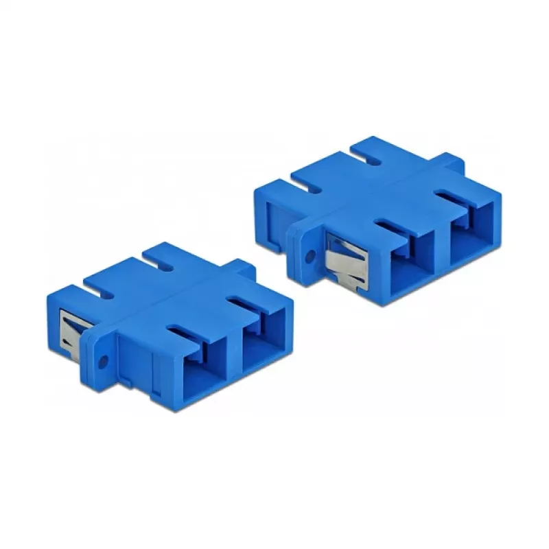 Conector de fibra óptica SC hembra-hembra DELOCK 85991, azul, pack de 4