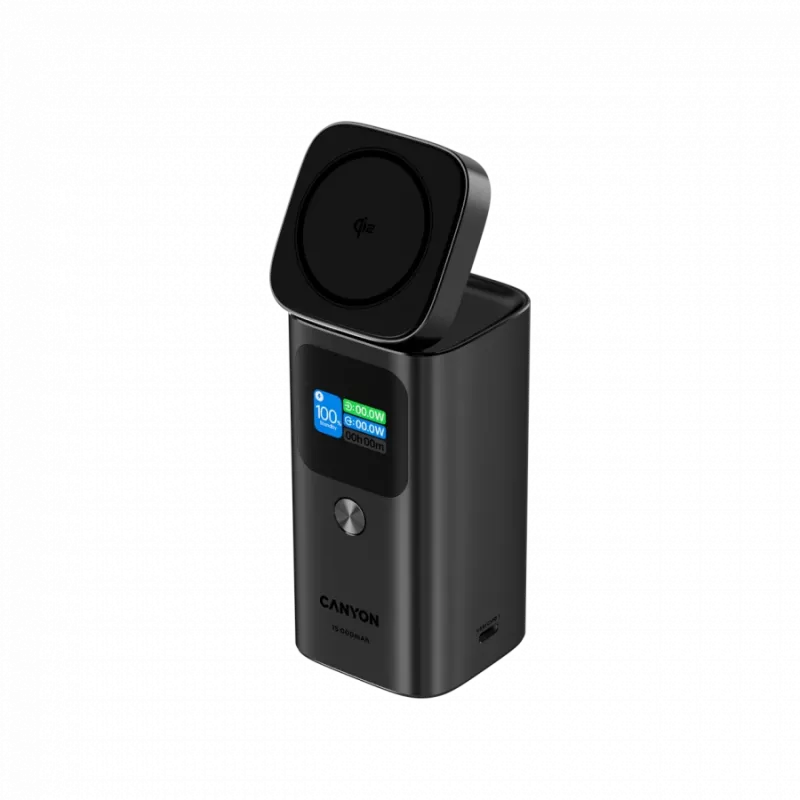 CANYON Batería externa magnética Qi2 OnPower 150 15000mAh Aluminio Gris oscuro