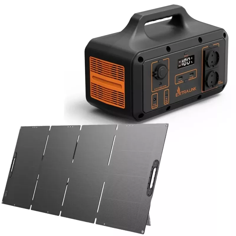 Panel solar plegable Extralink EPS-120W 120W silicio monocristalino
