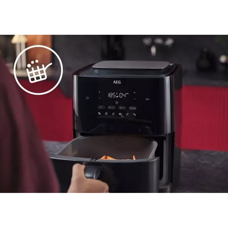 Freidora de aire AEG AAF7SB – 6,9 L, 1700 W, control táctil digital, negro