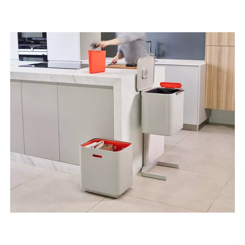 Cubo de basura Joseph Joseph Totem 60 L gris piedra