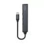 Hub de interfaz USB 3.0 de 4 puertos SAVIO AK-71 con host USB-C, 5000 Mbit/s, 2 años de garantía