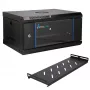 EXTRALINK LITE 4U 530X400 armario rack de pared negro con bandeja