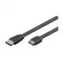 Wentronic Goobay cable eSATA para HDD 1,5 Gbit/s / 3 Gbit/s / 6 Gbit/s, negro, 0,5 m – conector macho SATA tipo L > conector macho eSATA tipo I (93246)