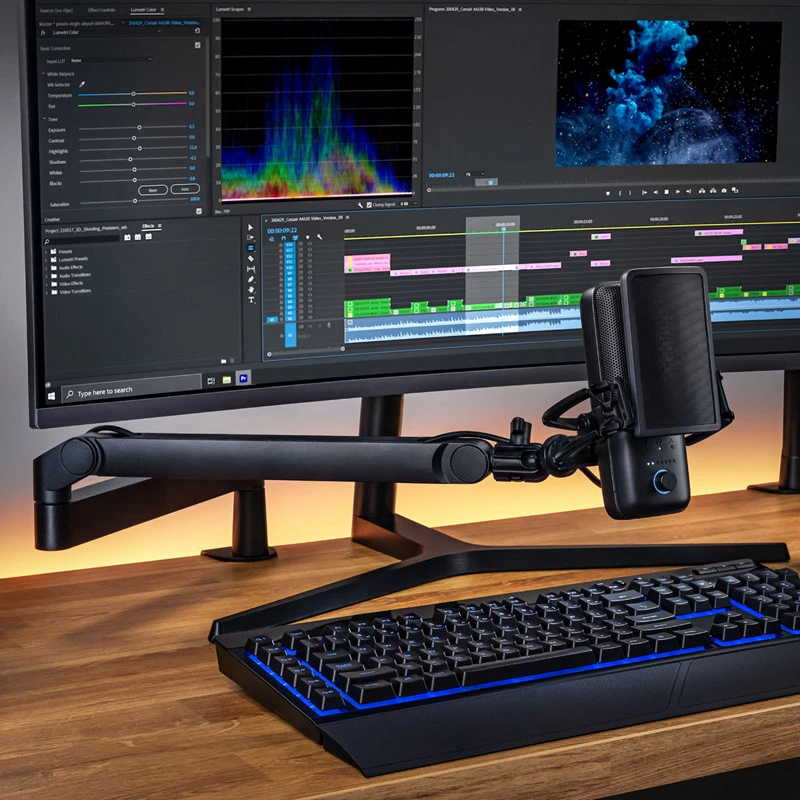 Pie de micrófono Elgato Wave Mic Arm LP para montaje en mesa negro 1,69 kg