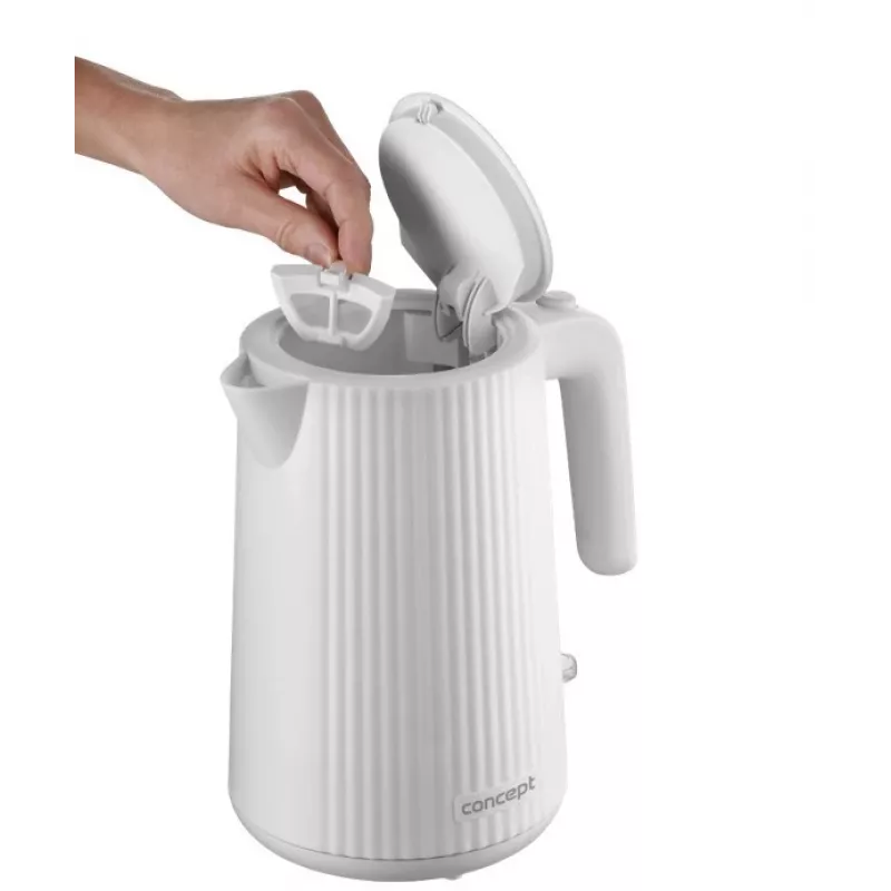 Hervidor de agua Concept Solution RK2390, carcasa de plástico, 1,7 L, blanco