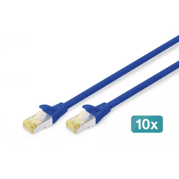 Cable de red Digitus CAT 6A S/FTP RJ-45 0,25 m Azul