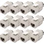 Digitus Módulo Keystone Cat.6A apantallado con gestor de cables inteligente, 12 uds., plata