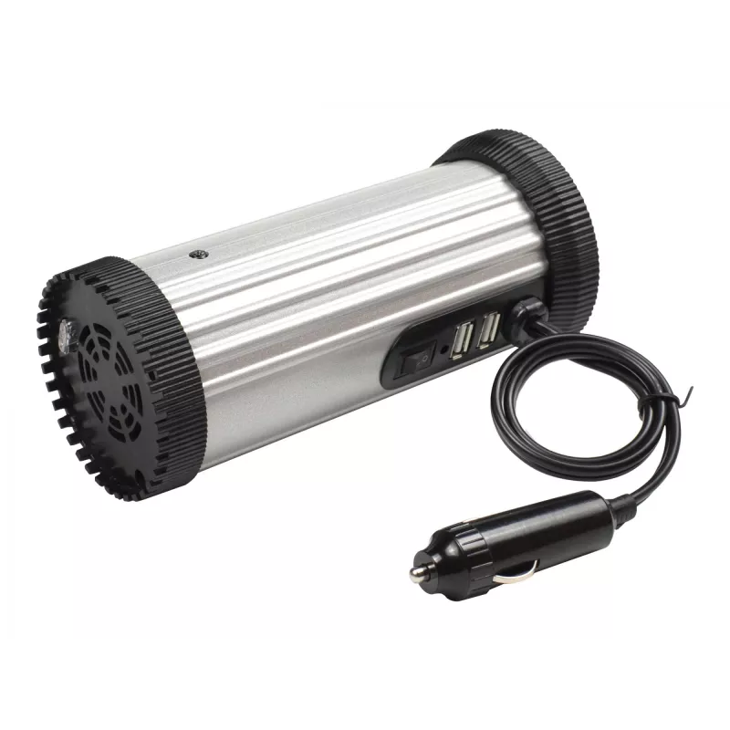 Adaptador/convertidor de corriente Gembird EG-PWC150-01 Coche 150 W Negro, Gris