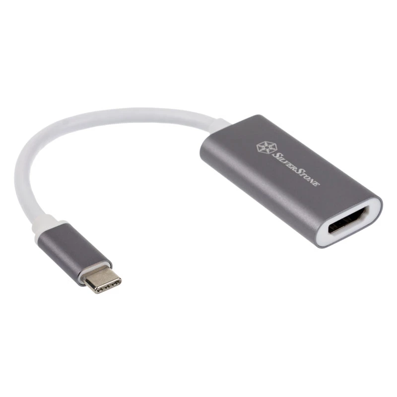 Adaptador SILVERSTONE USB 3.1 Type-C a HDMI 2.0b SST-EP07C-E, adaptador de salida de vídeo