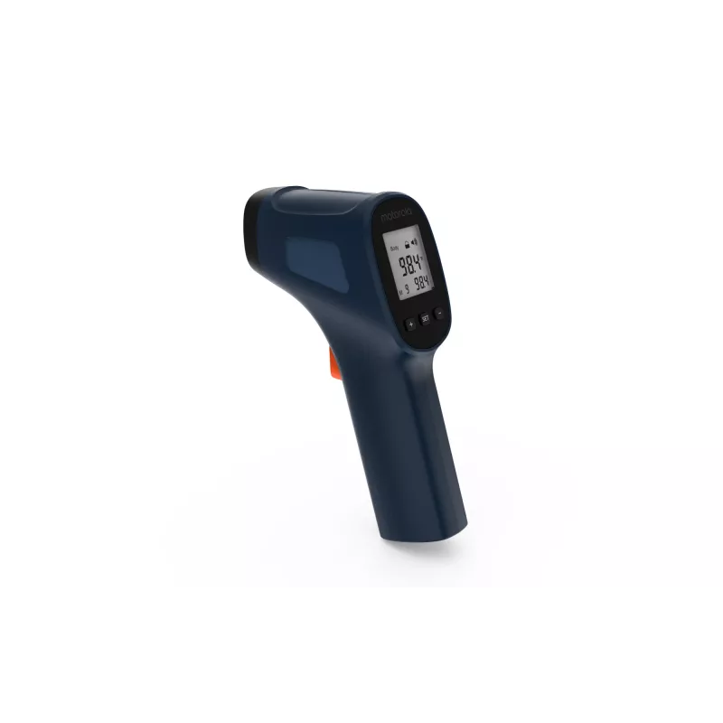 Termómetro sin contacto Motorola TE-93 azul frontal pila AA
