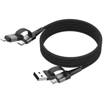 Ansmann cable magnético USB-A o USB-C a Lightning - cable - digital/datos