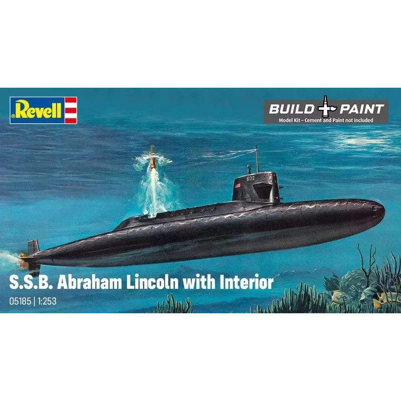 Maqueta de barco de plástico REVELL S.S.B. Abraham Lincoln escala 1/253 kit