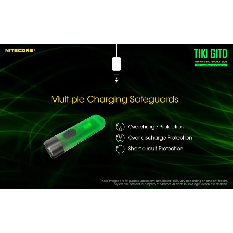 Nitecore TIKI GITD linterna, serie T, 300 lúmenes