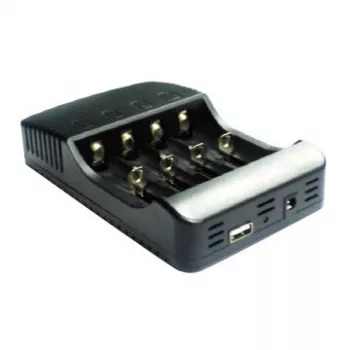Cargador extra digital DV00DV2817 — cargador multifuncional de 4 canales con pantalla digital