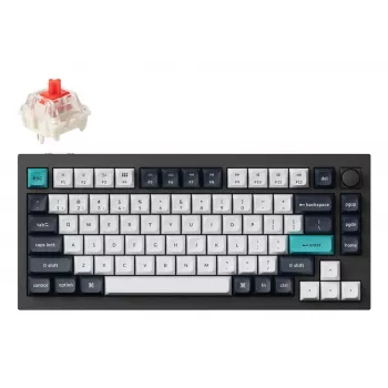 Teclado mecánico Keychron Q1 Max — USB + RF inalámbrico + Bluetooth, QWERTY nórdico, negro, RGB
