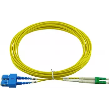 Cable de Fibra Óptica BlueOptics Dúplex LWL Cable Patch LC-APC/SC-UPC OS2 10m Azul/Verde