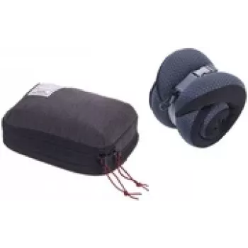Almohada de viaje para el cuello TROIKA BBG61/GY — diseño ergonómico, tejido suave, gris