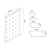 Maclean MC-130 WD panel organizador de madera, 40x60 cm, máx. 20 kg