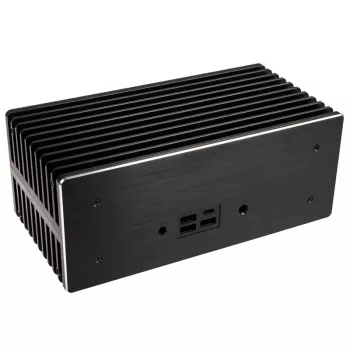 Caja sin ventilador Akasa Turing ABX UCFF para mini PC AMD (Gigabyte BRIX 4000U), aluminio, negro