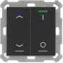 Pulsador KNX MDT BE-TAL550206.C1 Light 55 2 canales RGBW negro mate control de persianas conmutación 1