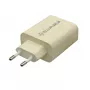 Cargador Tellur TLL151321 Type-C PD20W USB QC3.0, carga rápida 20W PD y QC3.0