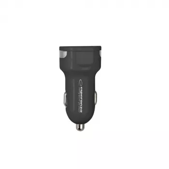 Cargador para coche ESPERANZA EZ110 negro – entrada 12–24 V, 2× USB-A 2,1 A, Quick Charge 3.0, 36 W