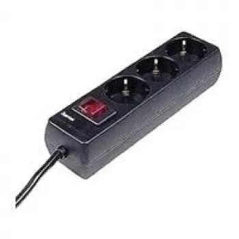 Hama 00030392 Protección contra sobretensiones negra 3 salidas AC 230 V 1,4 m