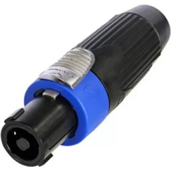 Neutrik Conector macho de cable, negro, 4 polos (NLT4FXX-BAG)