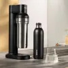 Botella de carbonatación BRITA 650 ml, acero inoxidable, negra, apta para lavavajillas