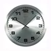 NeXtime Reloj de pared 2906zw Mercure, Ø25 cm, plateado