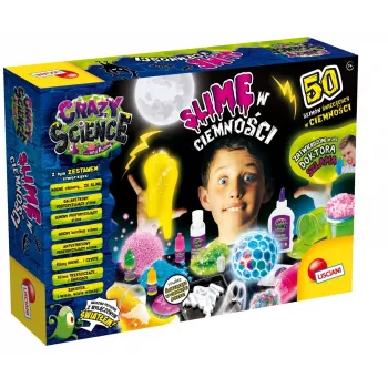 Juego de construcción científico Liscianigiochi Crazy Science Slime en la oscuridad 304-PL89239 — set de experimentos con slime que brilla en la oscuridad