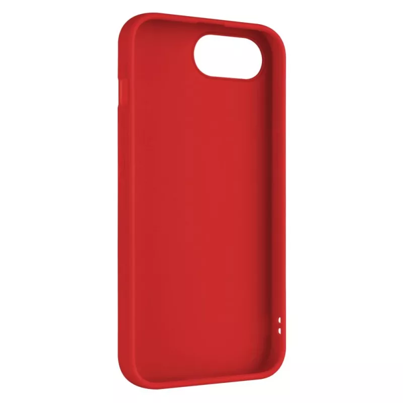 Tapa trasera para móvil FIXED para Apple iPhone 16e, goma, rojo, funda protectora fina