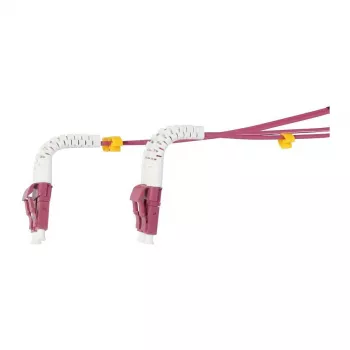 Synergy 21 Cable de parcheo de fibra óptica de 2 fibras 5 m LC-LC 50/125 µm OM4 AD 2 mm funda flexible de protección contra dobleces - Fibra multimodo - 5 m