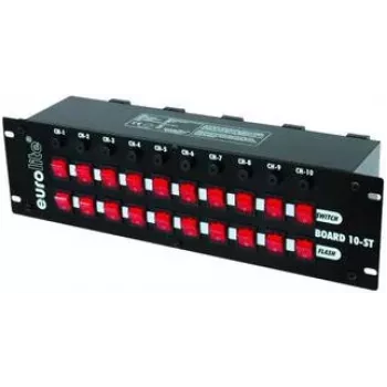 Distribuidor eléctrico EUROLITE Board 10‑ST con 10 tomas de contacto de protección
