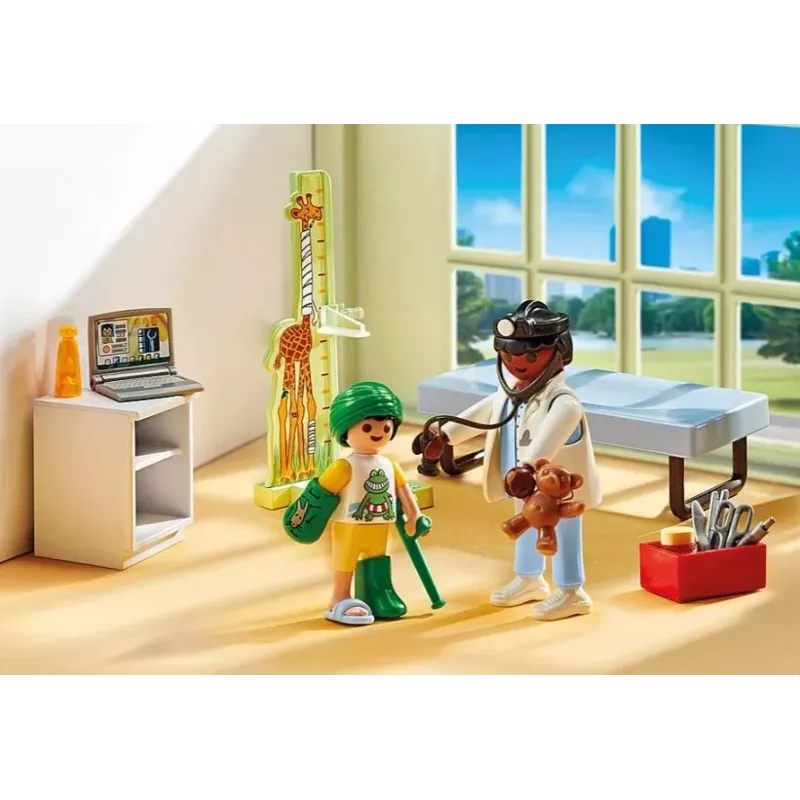 Set de figuras Action Heroes 71619 pediatra con osito de peluche