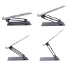 Soporte para portátil MEDIA-TECH MT2661 — altura ajustable, diseño plegable de aluminio para portátiles de hasta 17