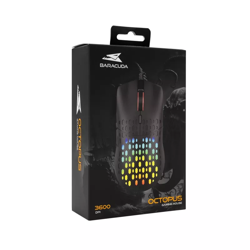 Ratón Baracuda BGM-021 OCTOPUS negro USB