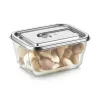 Recipiente de vacío de cristal con tapa de plástico Caso | VacuBoxx acero inoxidable XL | transparente