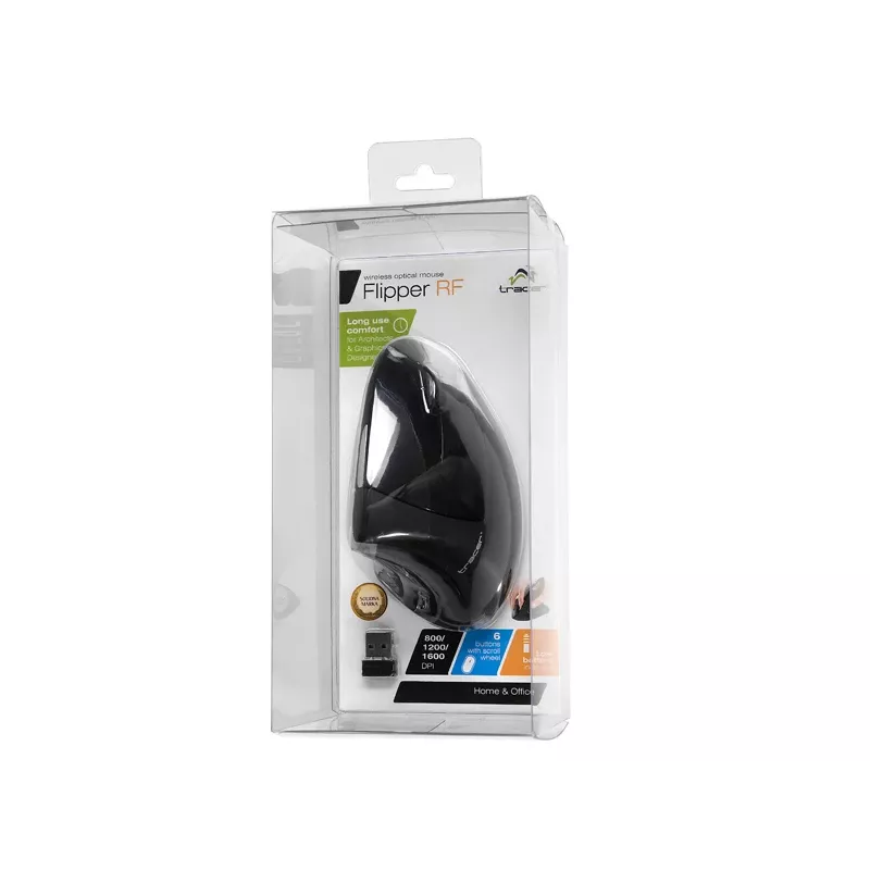 Tracer Flipper Ratón para diestros RF Inalámbrico Óptico 1600 DPI