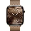 APPLE Watch Series 10 GPS + Cellular 46mm carcasa de titanio oro con correa Milanesa oro - S/M