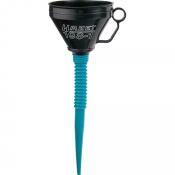 HAZET 198-1 - negro - azul - polipropileno (PP) - acero inoxidable - aceite de motor - combustible - 16,5 cm - 480 mm - 146 g