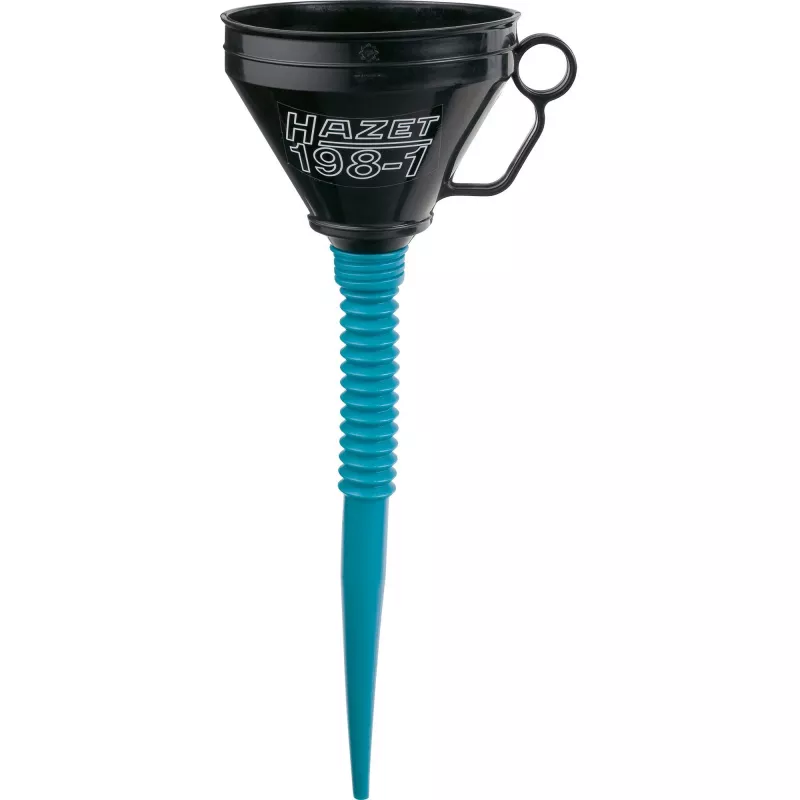 HAZET 198-1 - negro - azul - polipropileno (PP) - acero inoxidable - aceite de motor - combustible - 16,5 cm - 480 mm - 146 g