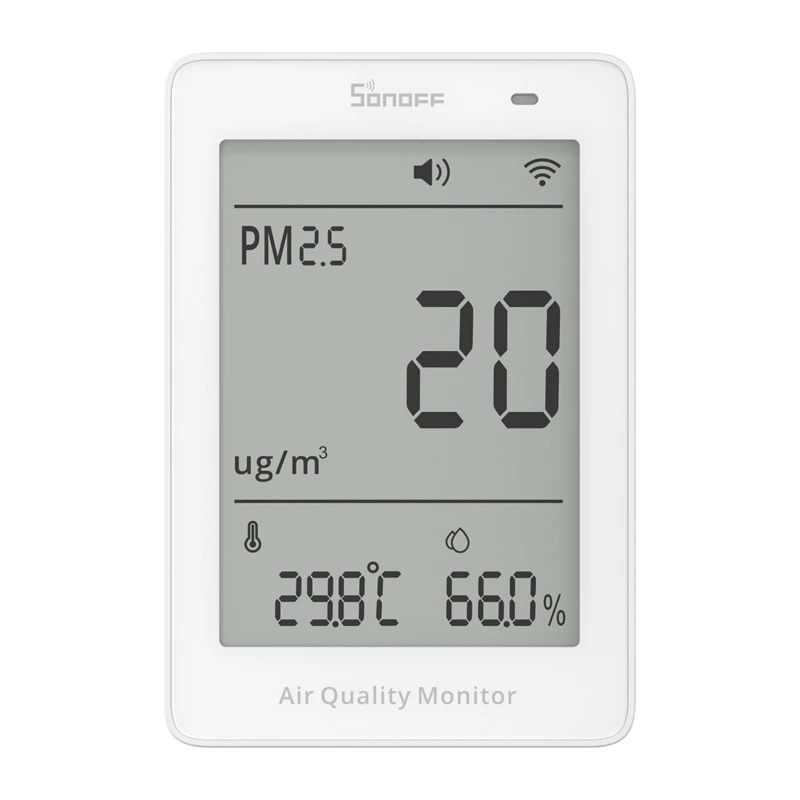 Medidor de calidad del aire WiFi LCD Sonoff AirGuard PM2.5 SAWF-07P
